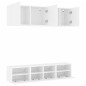 vidaXL Muebles de TV de pared 5 piezas madera de ingeniería blanco vidaXL Muebles de TV de pared 5 piezas madera de ingeniería blanco