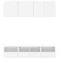 vidaXL Muebles de TV de pared 5 piezas madera de ingeniería blanco vidaXL Muebles de TV de pared 5 piezas madera de ingeniería blanco
