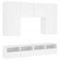 vidaXL Muebles de TV de pared 5 piezas madera de ingeniería blanco