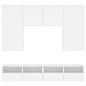 vidaXL Muebles de TV de pared 5 piezas madera de ingeniería blanco