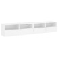 vidaXL Muebles de TV de pared 5 piezas madera de ingeniería blanco