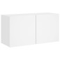 vidaXL Muebles de TV de pared 5 piezas madera de ingeniería blanco