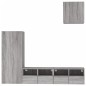 vidaXL Muebles de TV de pared 4 pzas madera de ingeniería gris Sonoma