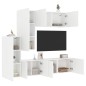 vidaXL Muebles de TV de pared 5 piezas madera de ingeniería blanco vidaXL Muebles de TV de pared 5 piezas madera de ingeniería blanco