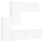 vidaXL Muebles de TV de pared 5 piezas madera de ingeniería blanco vidaXL Muebles de TV de pared 5 piezas madera de ingeniería blanco