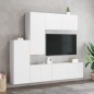 vidaXL Muebles de TV de pared 5 piezas madera de ingeniería blanco vidaXL Muebles de TV de pared 5 piezas madera de ingeniería blanco