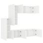 vidaXL Muebles de TV de pared 5 piezas madera de ingeniería blanco vidaXL Muebles de TV de pared 5 piezas madera de ingeniería blanco