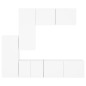 vidaXL Muebles de TV de pared 5 piezas madera de ingeniería blanco vidaXL Muebles de TV de pared 5 piezas madera de ingeniería blanco