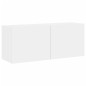 vidaXL Muebles de TV de pared 5 piezas madera de ingeniería blanco vidaXL Muebles de TV de pared 5 piezas madera de ingeniería blanco
