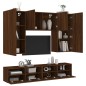 vidaXL Muebles de TV de pared 5 pzas madera de ingeniería marrón roble