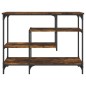 vidaXL Mesa consola con estantes roble ahumado 100x35x75 cm vidaXL Mesa consola con estantes roble ahumado 100x35x75 cm