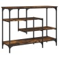 vidaXL Mesa consola con estantes roble ahumado 100x35x75 cm vidaXL Mesa consola con estantes roble ahumado 100x35x75 cm