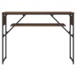 vidaXL Mesa consola estante madera ingeniería marrón roble 105x30x75cm