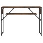 vidaXL Mesa consola estante madera ingeniería roble humo 105x30x75 cm vidaXL Mesa consola estante madera ingeniería roble humo 105x30x75 cm