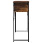 vidaXL Mesa consola estante madera ingeniería roble humo 105x30x75 cm vidaXL Mesa consola estante madera ingeniería roble humo 105x30x75 cm