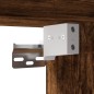 vidaXL Muebles TV pared con LED 7 pzas madera ingeniería roble ahumado