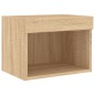 vidaXL Muebles TV pared con LED 7 pzas madera ingeniería roble Sonoma
