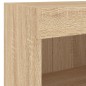 vidaXL Muebles TV pared con LED 7 pzas madera ingeniería roble Sonoma