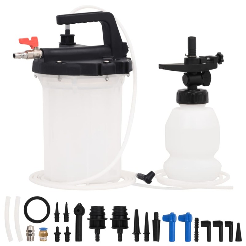 vidaXL Purgador de frenos blanco y negro 3 l