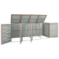 vidaXL Cobertizo para 4 contenedores basura acero 276,5x77,5x112,5 cm vidaXL Cobertizo para 4 contenedores basura acero 276,5x77,5x112,5 cm