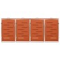 vidaXL Cobertizo para 4 contenedores basura acero 276,5x77,5x112,5 cm vidaXL Cobertizo para 4 contenedores basura acero 276,5x77,5x112,5 cm