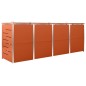 vidaXL Cobertizo para 4 contenedores basura acero 276,5x77,5x112,5 cm vidaXL Cobertizo para 4 contenedores basura acero 276,5x77,5x112,5 cm