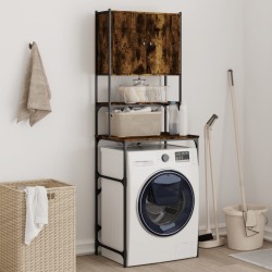 vidaXL Armario de lavadora color roble ahumado 68x48,5x194 cm