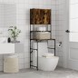 vidaXL Armario de lavadora color roble ahumado 68x48,5x194 cm