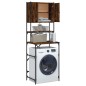 vidaXL Armario de lavadora color roble ahumado 68x48,5x194 cm