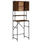 vidaXL Armario de lavadora color roble ahumado 68x48,5x194 cm
