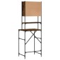 vidaXL Armario de lavadora color roble ahumado 68x48,5x194 cm