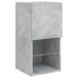 vidaXL Muebles TV pared con LED 8 pzas madera ingeniería gris hormigón