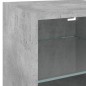 vidaXL Muebles TV pared con LED 8 pzas madera ingeniería gris hormigón