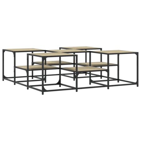 vidaXL Mesa de centro madera de ingeniería roble Sonoma 121x121x40 cm