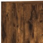 vidaXL Muebles TV pared con LED 5 pzas madera ingeniería roble ahumado