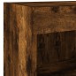 vidaXL Muebles TV pared con LED 5 pzas madera ingeniería roble ahumado