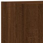 vidaXL Muebles TV pared con LED 5 pzas madera ingeniería marrón roble
