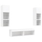 vidaXL Muebles de TV de pared con LED 6 pzas madera ingeniería blanco vidaXL Muebles de TV de pared con LED 6 pzas madera ingeniería blanco