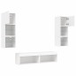 vidaXL Muebles de TV de pared con LED 6 pzas madera ingeniería blanco vidaXL Muebles de TV de pared con LED 6 pzas madera ingeniería blanco
