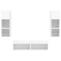 vidaXL Muebles de TV de pared con LED 6 pzas madera ingeniería blanco vidaXL Muebles de TV de pared con LED 6 pzas madera ingeniería blanco
