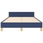 vidaXL Estructura de cama con cabecero de tela azul 120x200 cm vidaXL Estructura de cama con cabecero de tela azul 120x200 cm