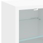vidaXL Muebles de TV de pared con LED 6 pzas madera ingeniería blanco