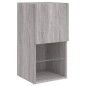 vidaXL Muebles TV pared con LED 6 pzas madera ingeniería gris Sonoma vidaXL Muebles TV pared con LED 6 pzas madera ingeniería gris Sonoma