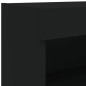 vidaXL Muebles de TV de pared con LED 8 pzas madera ingeniería negro