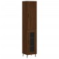 vidaXL Aparador alto madera contrachapada roble marrón 34,5x34x180 cm