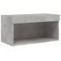 vidaXL Muebles TV pared con LED 8 pzas madera ingeniería gris hormigón
