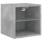 vidaXL Muebles TV pared con LED 8 pzas madera ingeniería gris hormigón