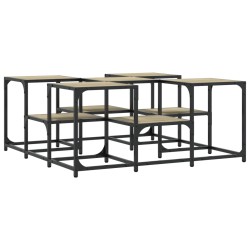 vidaXL Mesa de centro madera de ingeniería roble Sonoma 91x91x40 cm