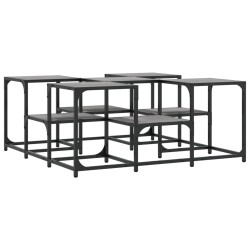 vidaXL Mesa de centro madera de ingeniería gris Sonoma 91x91x40 cm