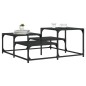 vidaXL Mesa de centro madera de ingeniería negra 87,5x87,5x40 cm